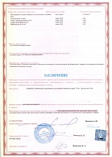 Экспертное заключение. Коробки распаячные для скрытой проводки 101XXX. Без срока действия. Обратная сторона