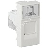 Розетка модульная компьютерная RJ-45 45х22,5 мм белая