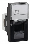 Розетка модульная компьютерная RJ-45 45х22,5 мм черная